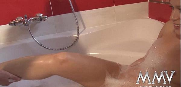  MMV FILMS Stunning Blonde Angel fucked in the bathtub